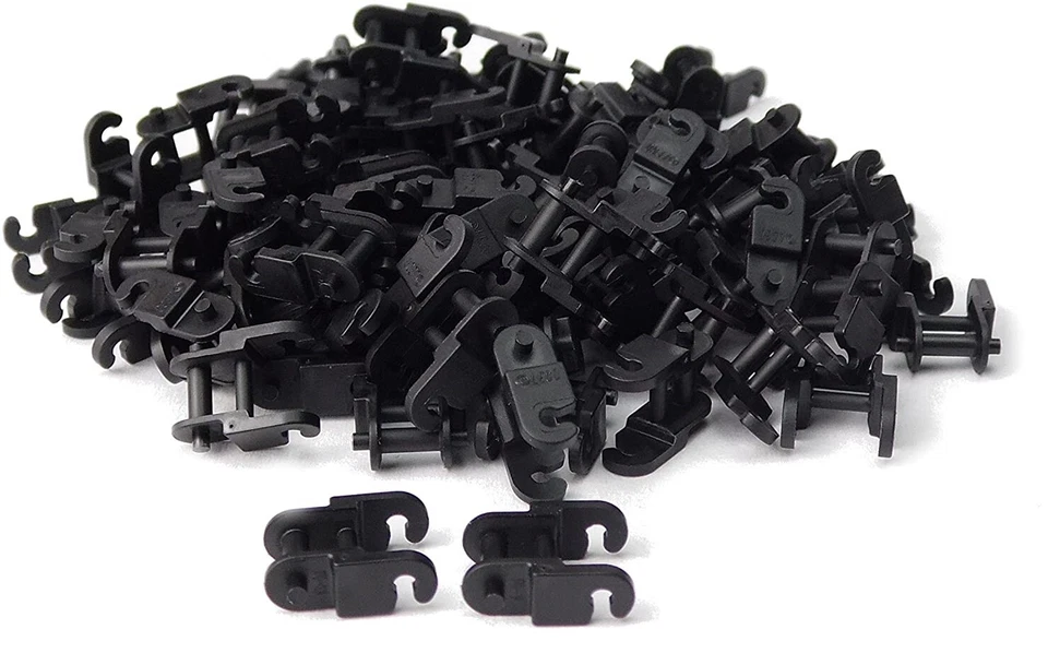 ☀️AUTHENTIC LEGO New Black Technic Link Chain Link 100x Pieces tank track tread - Image 1 of 2