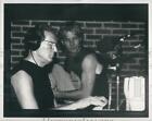 1989 Press Photo Dennis Quaid & Jerry Lee Lewis in "Great Balls of Fire"