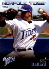 2011 Norfolk Tides Choice #6 Mike Ballard Virginia Beach VA Baseball Card