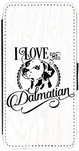 Funda abatible para teléfono iPhone I Love My Dalmatian cita 4 5 6 7 8 9 10 X XR XS máx. - Imagen 1 de 9