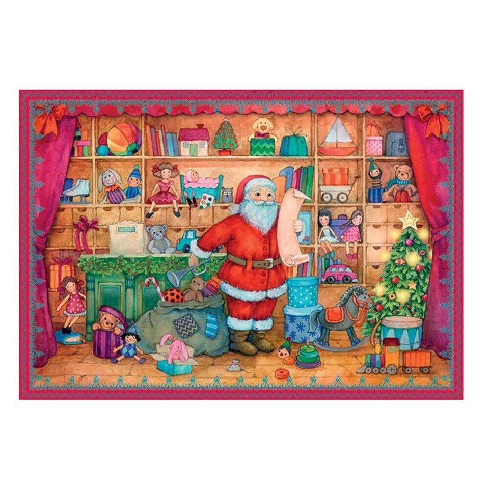Father Christmas List Richard Sellmer Advent Calendar 297x210 mm with glitter - Image 1 of 1