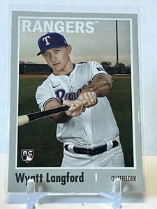 2024 Topps Archives Wyatt Langford 1970 Design RC Rookie #199 Texas Rangers - Picture 1 of 2