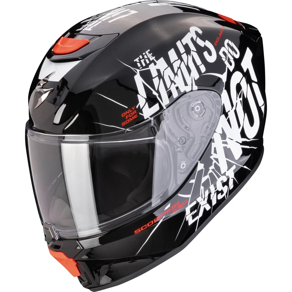 Casco De Moto Para Niños L - Scorpion EXO-JNR Air Boum - Negro-Blanco