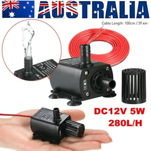 DC 12V 280L/H 5W Brushless Submersible Water Pump for Aquarium Ponds Fish Tank - Picture 1 of 11