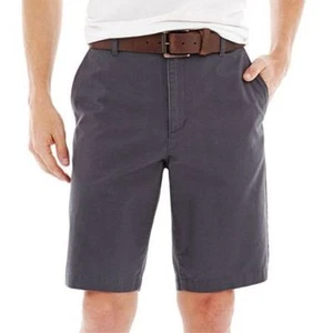 Pantalones cortos de lona Claiborne frente plano precio de venta sugerido por el fabricante 48,00 USD nuevos talla 32, 38 Techno - Imagen 1 de 1