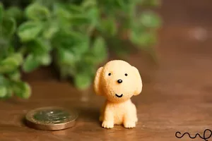 Harz Miniatur Hund Figuren Handwerk Home Ornament Kuchen Topper gelber Hund x 1 - Bild 1 von 9
