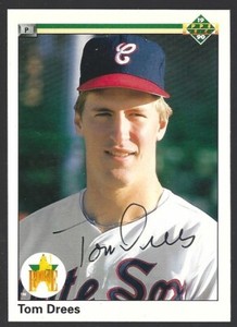 1990 Upper Deck Baseball Tom Drees #3 IP autograph signed card