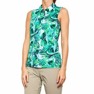 NWT Tommy Bahama Womens Active Golf Tropical Floral Sleeveless Shirt