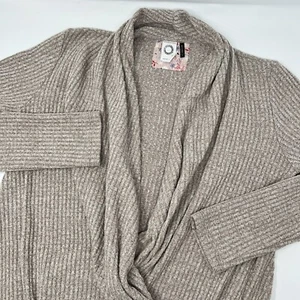 Anthropologie Akemi + Kin Woodruff Waffle Knit Wrap Top Size Small Brown - Picture 1 of 6