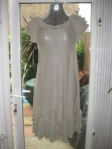 FRENCH CONNECTION UK RUFFLE DRESS - TAUPE - SIZE S - BNWT - Picture 1 of 2
