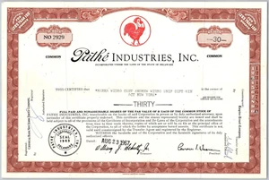Pathe Industries 1968 certificato stock film logo gallo - Foto 1 di 2