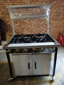 Indian 5 burner cooker with oven Nat gas heavy-duty commercial BRAND NEW - Picture 1 of 8