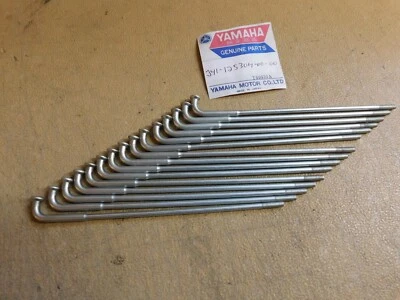 NOS OEM PARTIAL SET,  15 qty - 90 °, Rear Wheel Spoke Set 1973 1974 Yamaha TX750 - Image 1 of 2