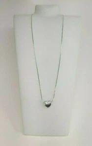 Collana in corda argento massiccio sterling 925 Italia e ciondolo amore madri - Foto 1 di 8