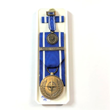 Nato Medal Former Yugoslavia. Original Case, Ribbon BAR & Mini Medal (NATO15)