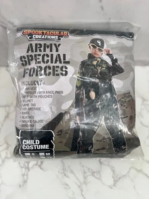 Ejército Fuerzas Especiales Militar Camuflaje Halloween Disfraz Niños Niños Grande Spooktakular Foto 1 de 4