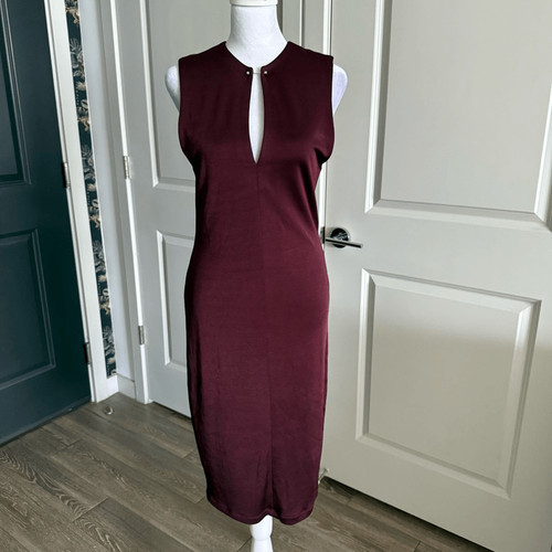 Abito midi Alexander Wang rosso bordeaux bodycon taglia S