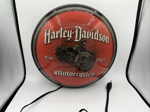 Harley Davidson 2003 16x16 Zoll Globus Leuchtschild Bubble Light TOP - Bild 1 von 11