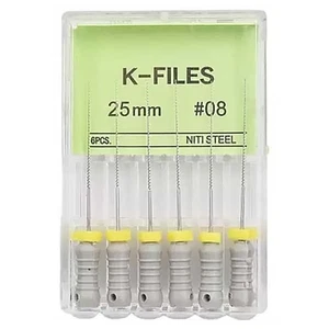 ISO K-File SS 25mm Color-Coded Handle Box 6 Multiple Sizes - Picture 1 of 1