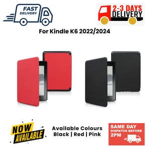 Für Kindle K6 2022/2024 Leder Wallet Stand Case Hülle 360 Schutz - Bild 1 von 1