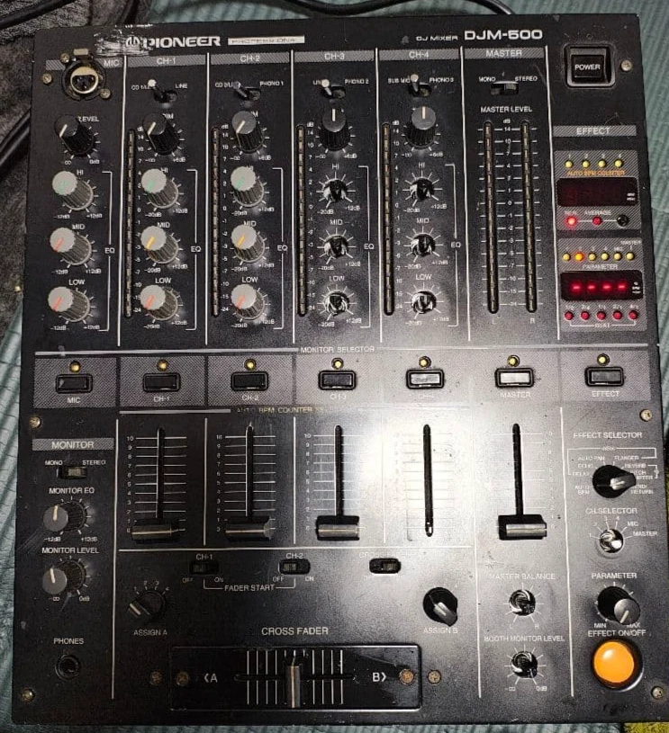 Pioneer DJ DJM-500 Professional 4-Channel DJ Mixer Built-in Used From Japan - Image 1 of 1