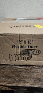 Flexible Duct Hosing 16 ft. PVC Exhaust Fan Ducting 12 in. for Duct Fans - Picture 1 of 4