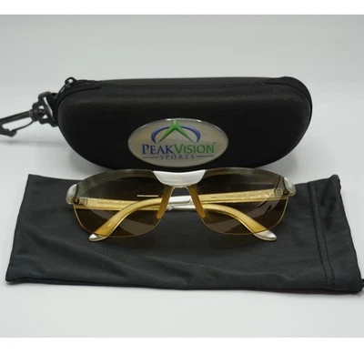 Gafas De Sol Deportivas Peak Vision Con Lentes Blancos Claros Y Ámbar - Imagen 1 de 4