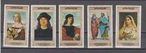 YEMEN : 1968  MNH - SCOTT # 248/48d  CPLT. SET -  PAINTING by  RAPHAEL - Picture 1 of 1