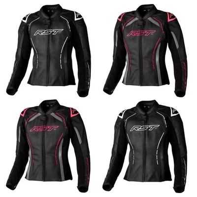 RST S1 Womens Leather Motorcycle Jacket Track Race Sports Motorbike Jackets - Image 1 of 4