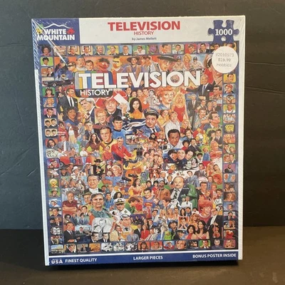 Puzzle 1000 Piezas White Mountain "Historia de la Televisión" Nuevo en Caja K Foto 1 de 2