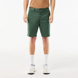 Men's Lacoste Slim Fit Stretch Cotton Shorts in Green - Picture 1 of 6
