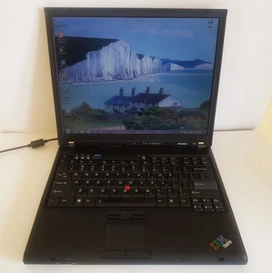 Lenovo IBM ThinkPad T60 14.1" Core Duo T2400 2GB RAM 60GB HDD Win7 US Keyboard - Picture 1 of 22
