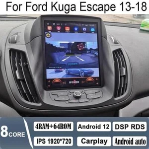 10.4" Android Navigation Car Gps Stereo Tesla Style For Ford Kuga Escape 13~18 - Picture 1 of 10