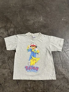 VTG 1999 Official Nintendo Pokemon T-Shirt Youth Medium 90s Ash Pikachu Graphic - Picture 1 of 9