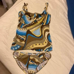 NWOT Vintage Tara Grinna two piece Tankini set - RARE FIND Size 8/32-36 D - Picture 1 of 10