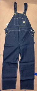 Vintage 1990er Jahre Carhartt Denim Lätzchen Overall, Deadstock Neu mit Etikett, Größe 46x34 - Bild 1 von 3