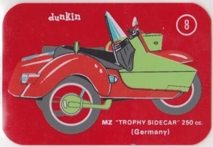 Vintage MZ "Trophy Sidecar" 250cc Motorcycle Trading Card #08 - Picture 1 of 1