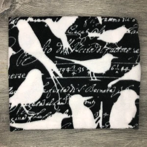 Black and white Birds Music ornithology bird lover gaiter neck warmer fleece - Picture 1 of 7