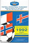 1992 Malta International Football Tournament incl Malta Norway & Iceland