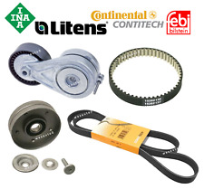 For Audi A4 A5 Quattro Q5 OEM Belt Tensioner & Idler Pulley + 2 Drive Belt Kit