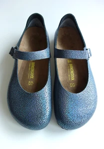 nuova BIRKENSTOCK Runway Mary Jane's MANTOVA Blu Antracite 43 US12 UK10 - Foto 1 di 15