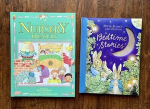 Mixed Lot of 2 Hardcovers- Peter Rabbit Bedtime Stories + CD & Nursery Treasury  - Picture 1 of 5