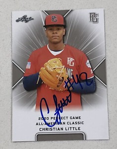 Christian Little Signed 2020 Perfect Game Classic Auto Card Autographed RC PGAA