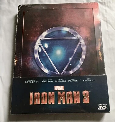Iron Man 3 Steelbook 2D, 3D Blu-ray New Sealed 2K Region Free Italy Import - Image 1 of 4