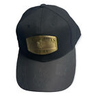 Preowned Us Army Black Cap , Adjustable Back , Black Hat With Brass