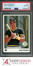 1989 UPPER DECK #371 JOSE CANSECO ATHLETICS PSA 10 B3700974-248