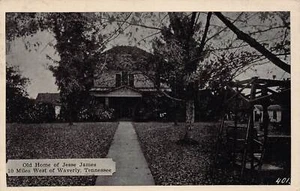 Postal J77/Waverly Tennessee c1940 hogar de Jesse James 136 - Imagen 1 de 4