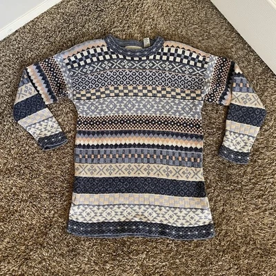 Suéter Multicolor Pastel Mediano Grueso Años 90 Islas del Norte Patrón Geométrico Foto 1 de 4