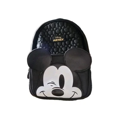 Primark Disney Mickey Mouse Faux Leather 3D Ears Embossed Backpack-NEW - Image 1 of 4
