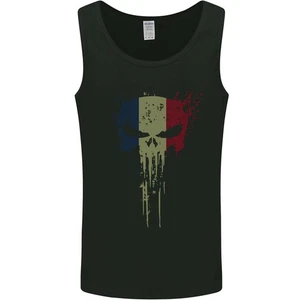 Francia Skull Gym Entrenamiento Culturismo Chaleco Para Hombre Top De Tirantes - Imagen 1 de 3